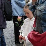 Bruges.CuteGirlAtFlowerMarket
