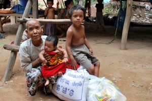 Family with grandmother