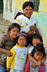 Rosa Elena and some of her children and grandchild
